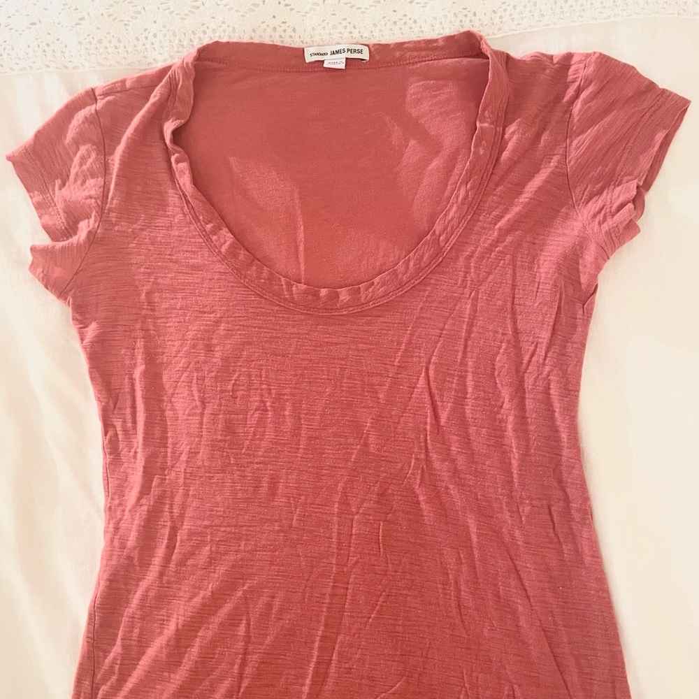 James Perse Coral Tee - Size 1